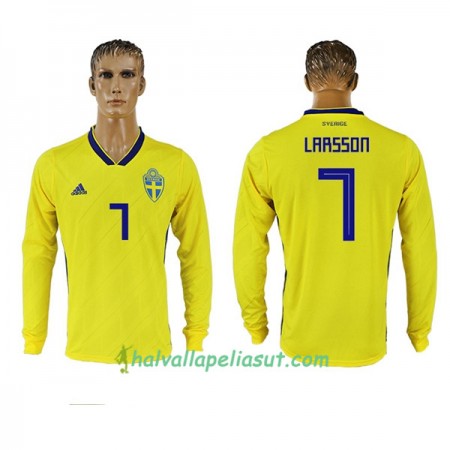 Jalkapallo Pelipaidat Ruotsi Larsson 7 World Cup 2018 Kotipaita Pitkähihainen